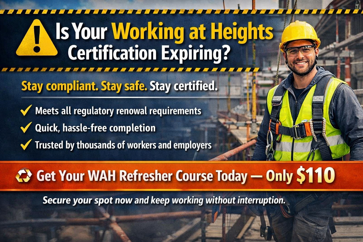 Book your working-at-heights-refresher-course