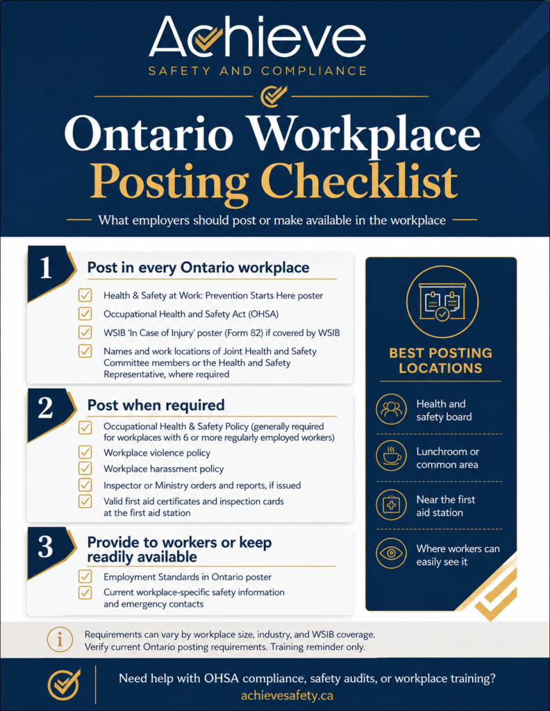 Ontario workplace safety poster guide