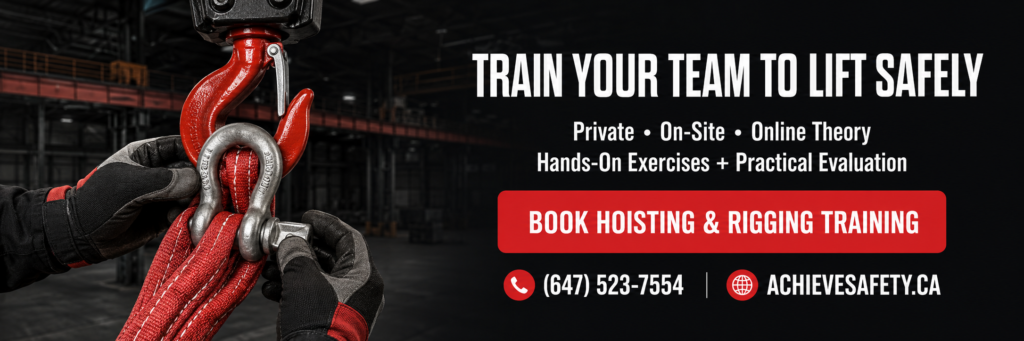 Book Hoisting and Rigging Training in Ontario
